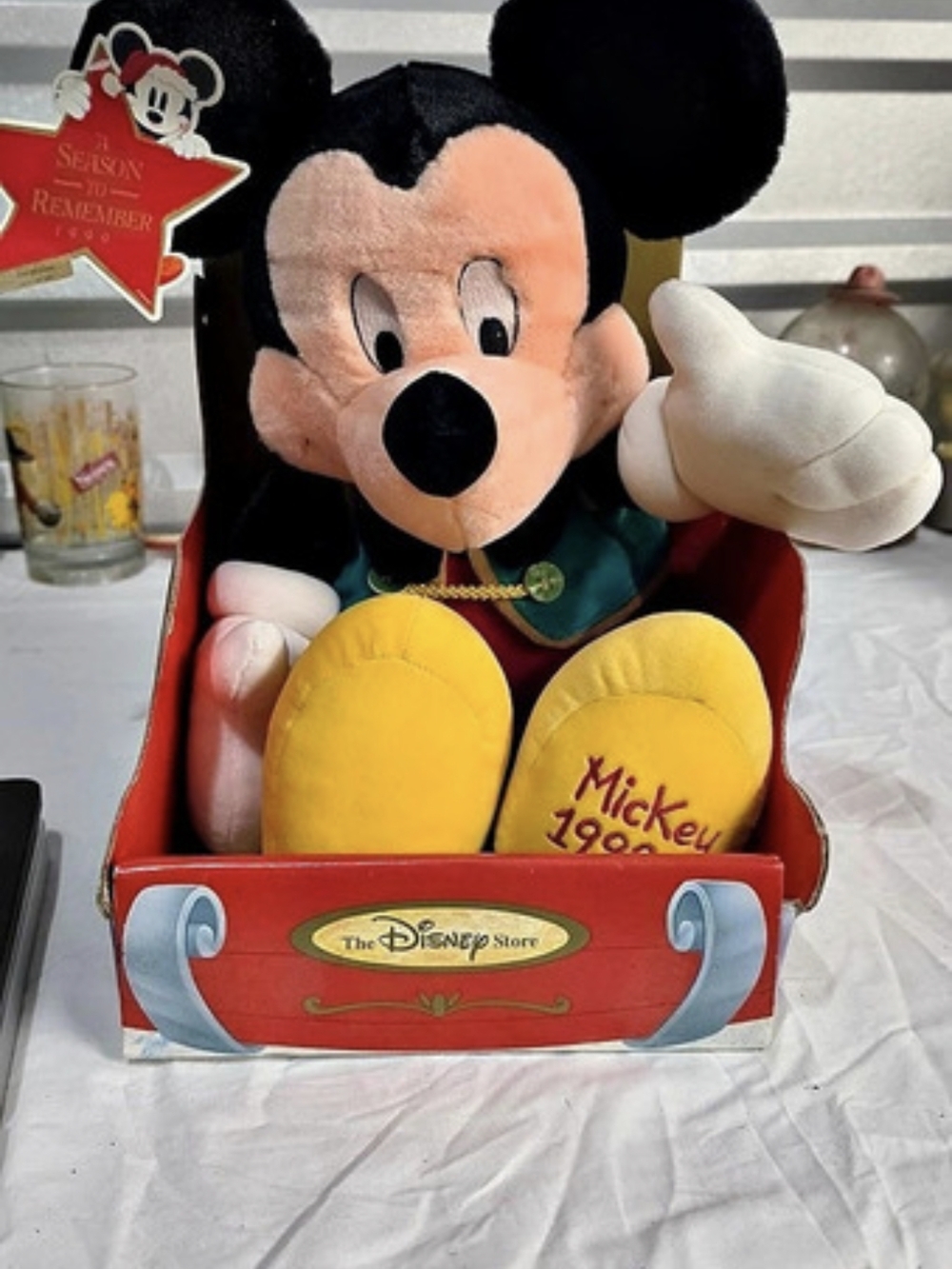 Disney Mickey Mouse Plush in Red & Black Like New